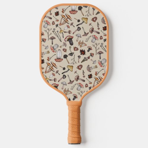 Cute Mushroom Pattern Modern Trendy Pickleball Paddle