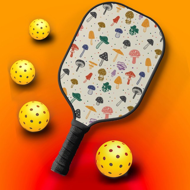 Cute Mushroom Pattern Modern Trendy Style Pickleball Paddle (Creator Uploaded)