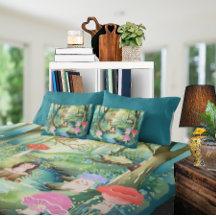 Cute Mushroom People and Friends Blanket