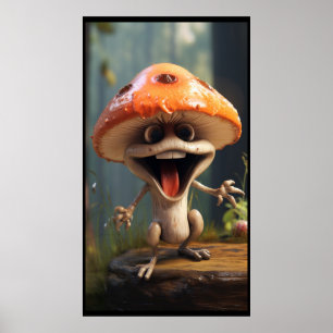 Cute Mushroom Poster