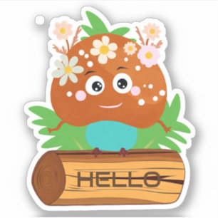 Cute mushroom sticker