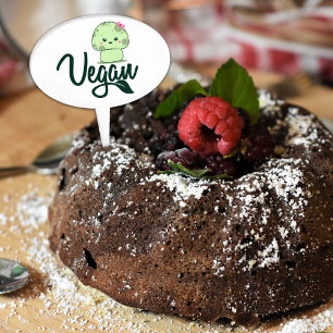 Cute Mushroom, Vegan Food   Cake Topper