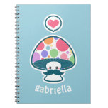 Cute Mushroom with Mustache Notebook Cute Mushroom with Mustache Notebook