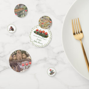 Cute Mushroom Woodland Frog Baby Shower Confetti