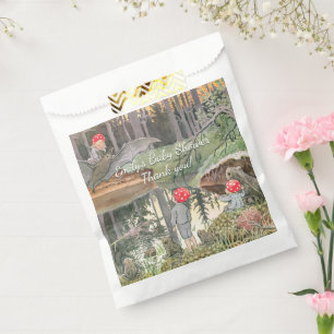 Cute Mushroom Woodland Frog Baby Shower Favor Bag