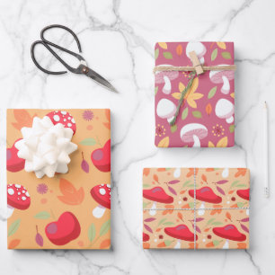 Cute Mushroom Wrapping Paper Sheets Emma