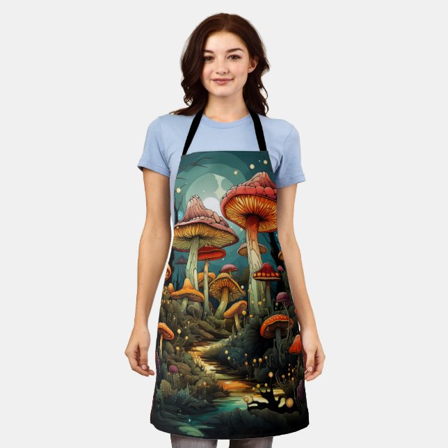Cute mushrooms apron (Worn)