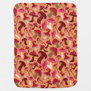 Cute Mushrooms Baby Blanket