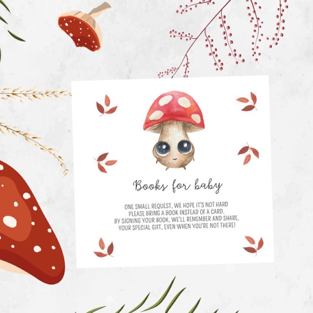 Cute mushrooms - books for baby ticket enclosure card (Creator Uploaded)