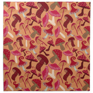 Cute Mushrooms Cloth Napkin