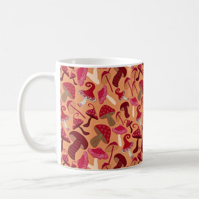 Cute Mushrooms Coffee Mug (Left)