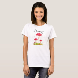 Cute Mushrooms Forest Baby Shower Mommy Mother T-Shirt