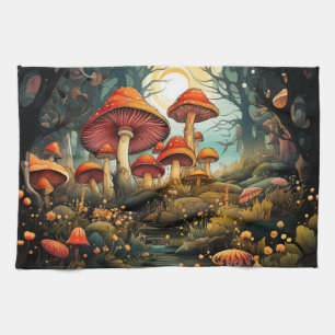 Cute mushrooms kitchen towel