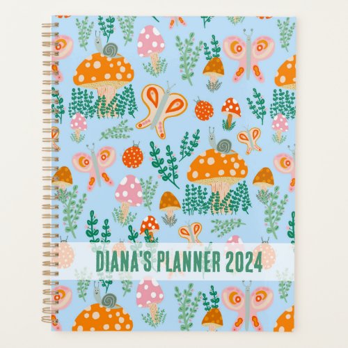 Cute Mushrooms Snails Butterflies Botanical CUSTOM Planner