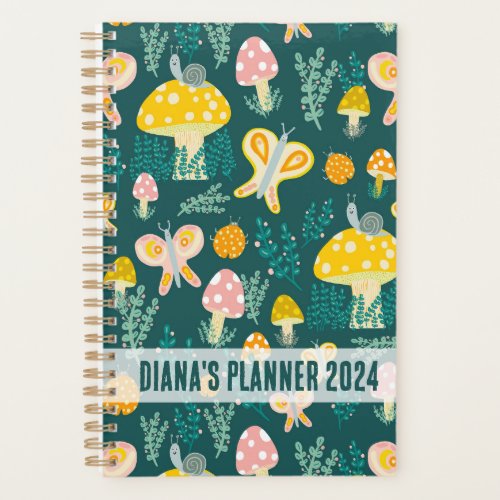 Cute Mushrooms Snails Butterflies Botanical CUSTOM Planner