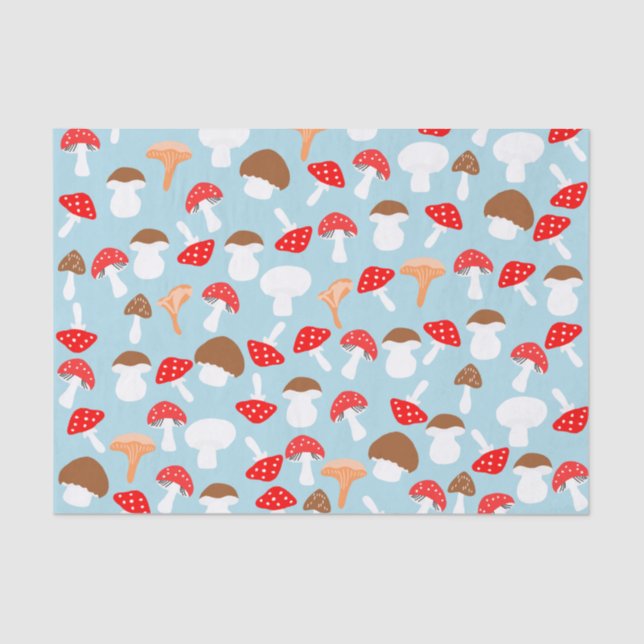 Cute Mushrooms Tissue Paper (Front)