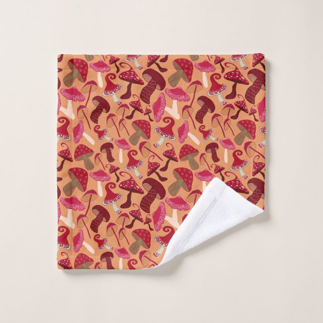Cute Mushrooms Wash Cloth (Wash Cloth)