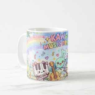 Cute Music Friends Piano and Guitar Mug