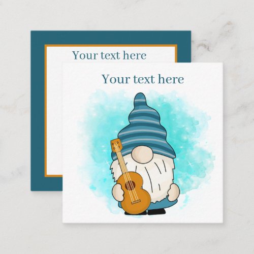 cute music loving gnome  note card