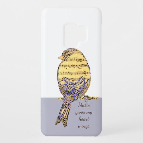 Cute Music Note Song Bird Quote Custom Case_Mate Samsung Galaxy S9 Case