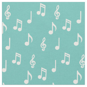 Cute Music Notes Musician Teacher Fabric