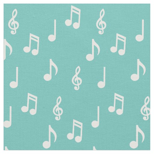 Cute Music Notes Musician Teacher Fabric