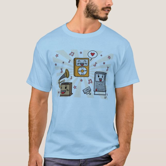 Cute Music Players - Men's T-Shirt (Front)