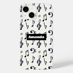 Cute Musical Notes Pattern Case-Mate iPhone 14 Case