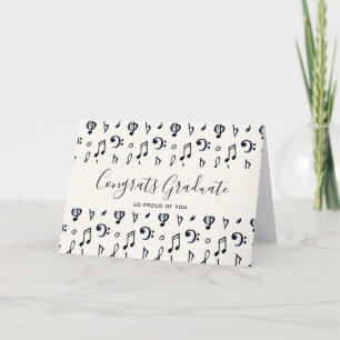 Cute Musical Notes Pattern Graduation