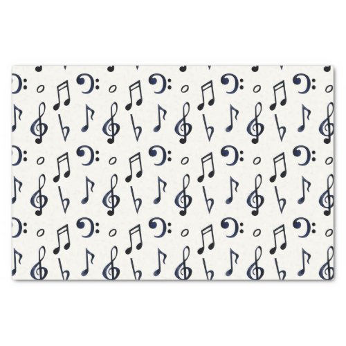 Cute Musical Notes Pattern Tissue Paper
