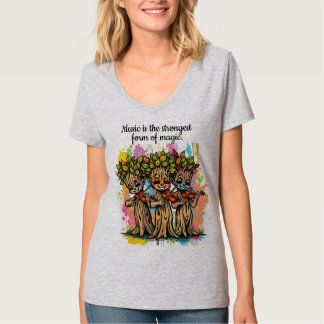 Cute Musical Tree Characters T-Shirt