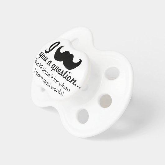 Cute Mustache pacifier (Front Right)