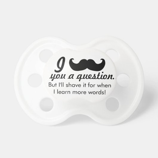 Cute Mustache pacifier (Front)