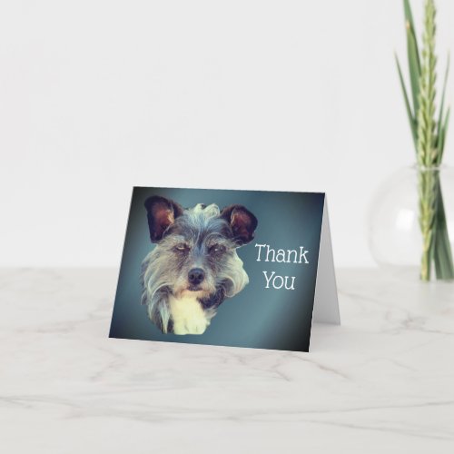 Cute Mutt Terrier Mixed Breed Dog Thank You Card