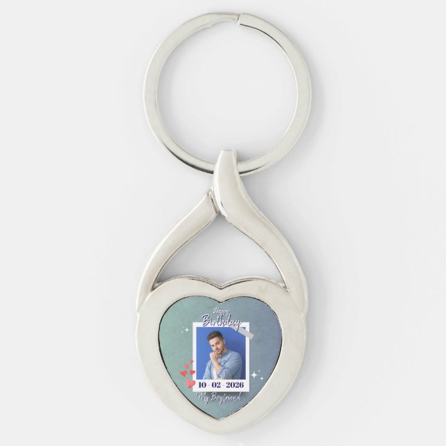 Cute My Boyfriend Birthday Gift  Keychain (Front)