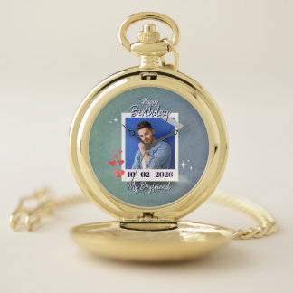 Cute My Boyfriend Birthday Gift Pocket Watch