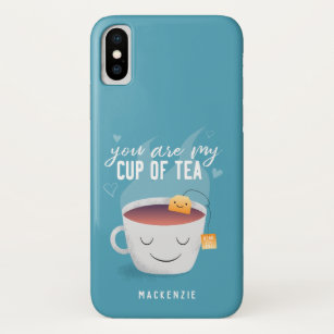 Cute My Cup of Tea   Add Name iPhone X Case