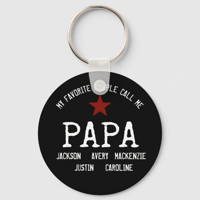 Cute My Favorite People Call Me... Personalized  K Keychain (Front)