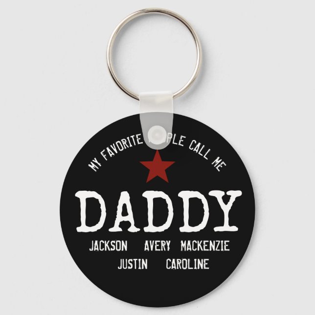Cute My Favorite People Call Me... Personalized  Keychain (Front)
