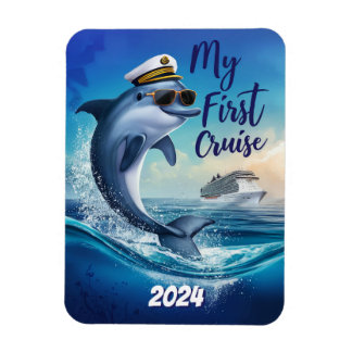 Cute My First Cruise Custom Magnet