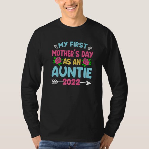 Cute My First Mothers Day As An Auntie 2022 Chris T_Shirt