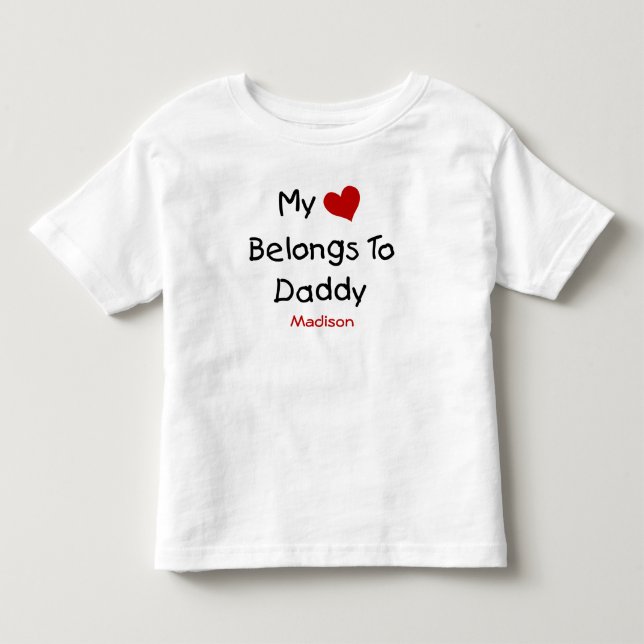 Cute My Heart Belongs to Daddy Baby Bodysuit (Front)
