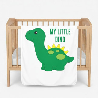 Cute My Little Dino Baby Blanket