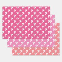 Cute Mystery Gift Wrapper (Question Mark) (Pinks)