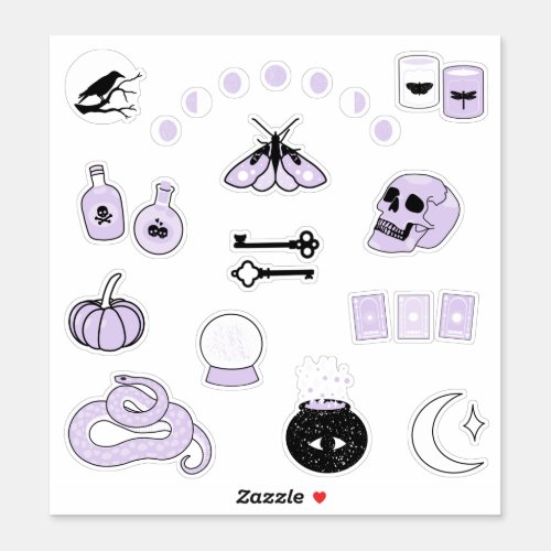 Cute Mystical Witchy Sticker Sheet