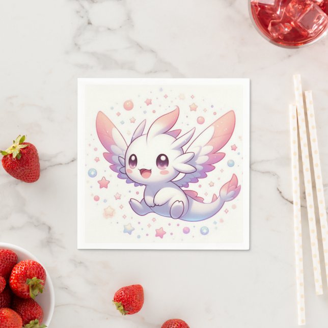 Cute Mythical Dragon Baby Shower Napkins (Insitu)