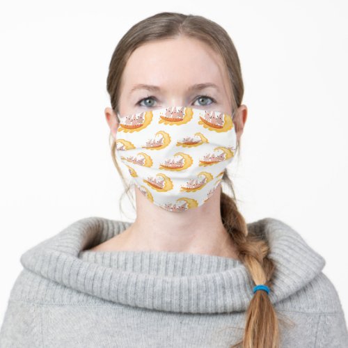 Cute nachos corn chips surfing adult cloth face mask