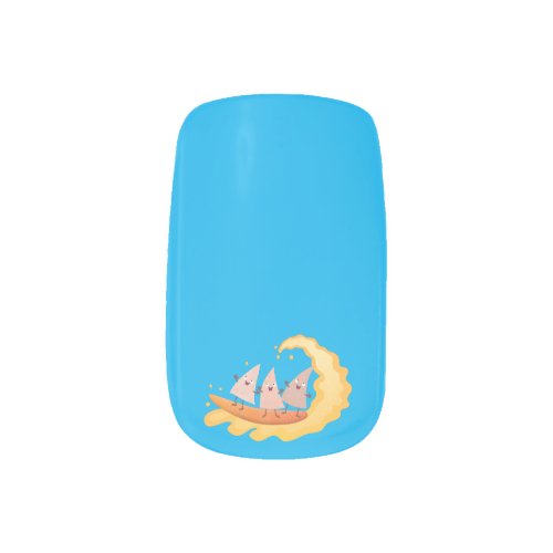 Cute nachos corn chips surfing cartoon  minx nail art