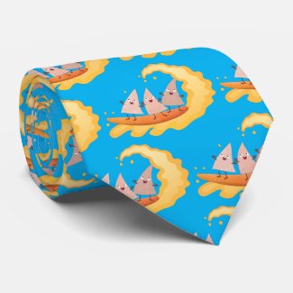 Cute nachos corn chips surfing cartoon 