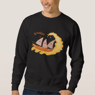 Cute nachos corn chips surfing cartoon sweatshirt